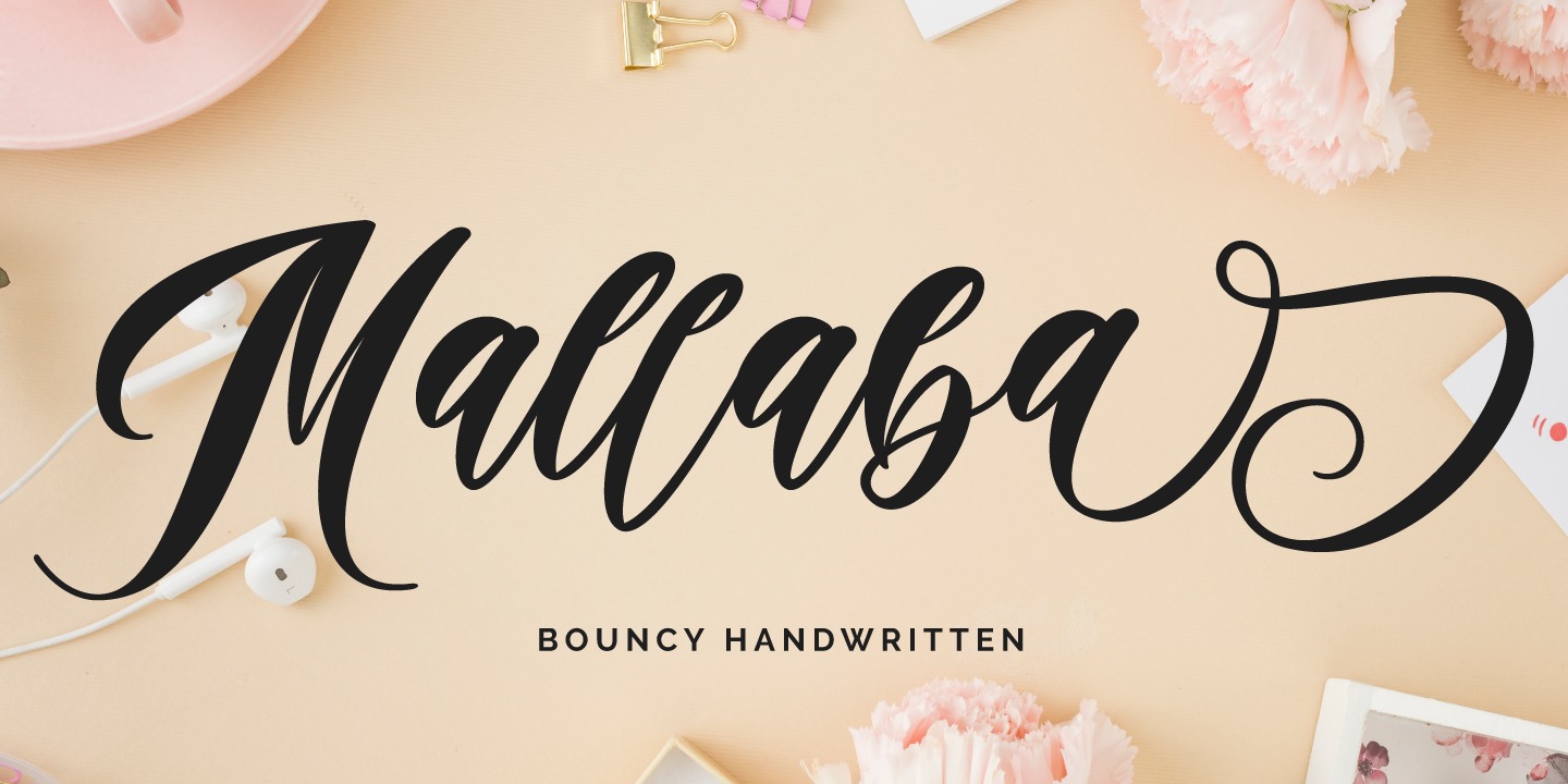 Пример шрифта Mallaba